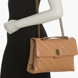 Kurt Geiger Tan Quilted Shoulder Bag